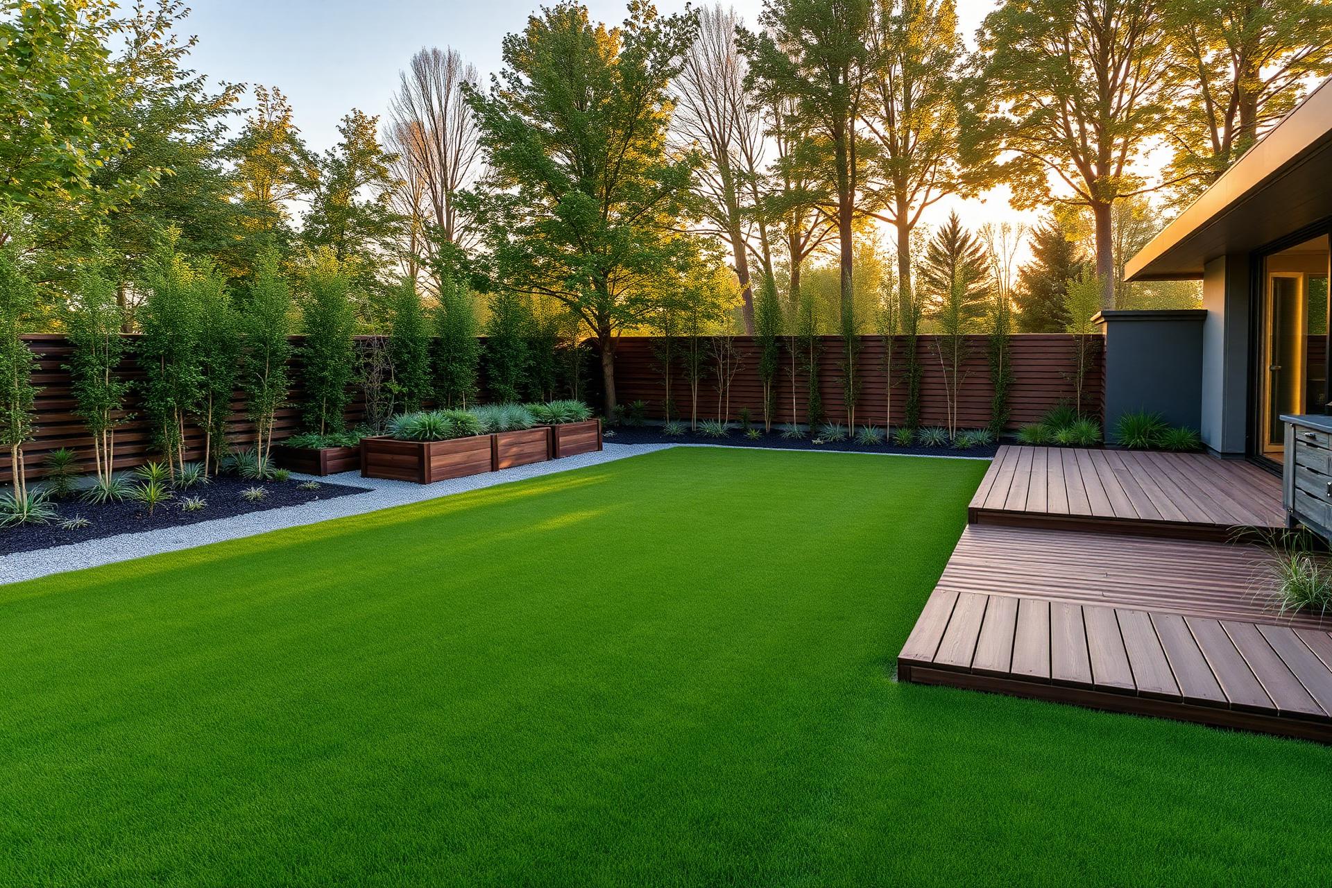 Jardin paysager moderne